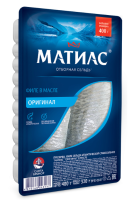 Сельдь филе ОТБОРНАЯ Атлантическая в масле МАТИАС 400г/320г