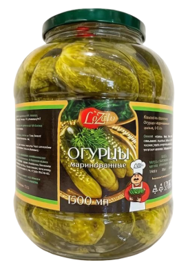 Огурцы LOZATO маринов 1500мл/1400гр ст/б