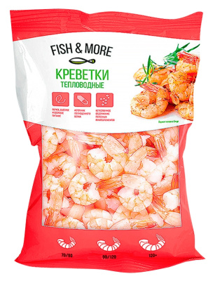 Креветки б/г очищ 41/50 сырая на хвосте 1кг