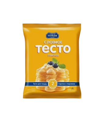 Тесто слоеное СГ БЕЗдрожжевое 500гр 