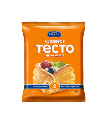 Тесто слоеное СГ Дрожжевое 500гр 