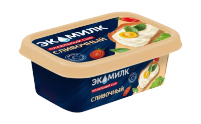 Сыр Экомилк СЛИВОЧНЫЙ плавленный 55% 180гр ванна