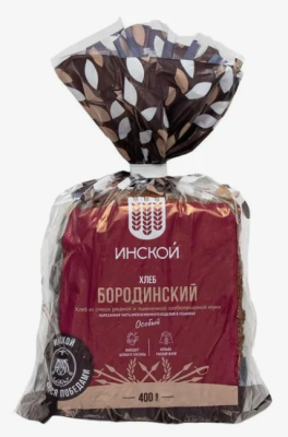 Хлеб Бородинский Особый рж-об /нарезка/ 400гр ИНСКОЙ